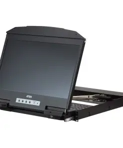 Alternative view of ATEN CL3800NW ES Kurze Dual-Rail 18,5"-LCD-Konsole (USB HDMI DVI VGA) ES-Layout