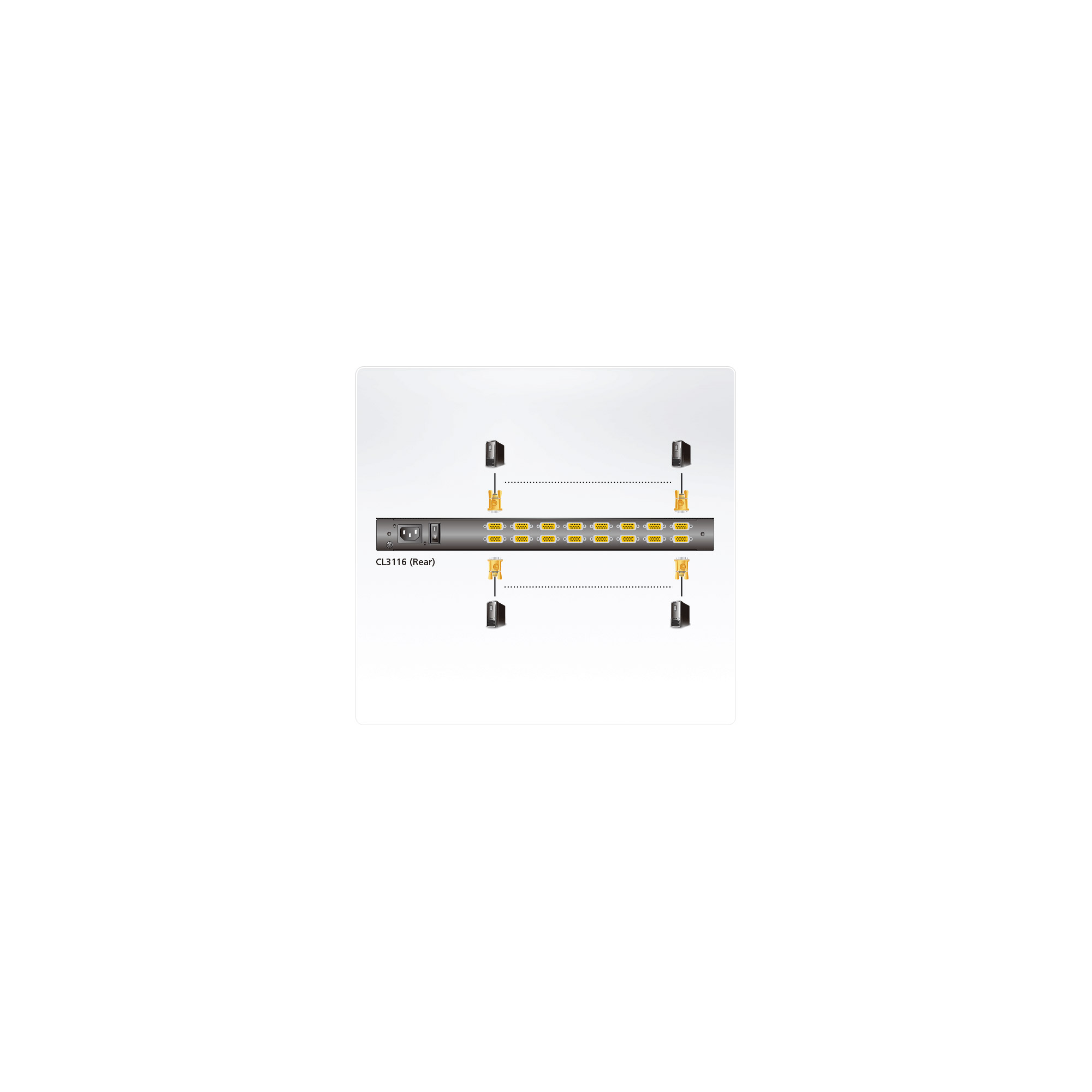 ATEN CL3116NX KVM-Switch 16-fach, PS/2-USB VGA Single Rail 18,5" LCD KVM Switch ATEN CL3116NX KVM-Switch 16-fach, PS/2-USB VGA Single Rail 18,5" LCD KVM Switch – Bild 3
