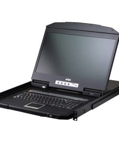 ATEN CL3708iNW UK KVM-IP-Switch 8-Port, 18,5"-LCD-Konsole (USB HDMI) UK-Layout