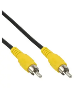 InLine® Cinch Kabel, Video, 1x Cinch Stecker / Stecker, Steckerfarbe gelb, 5m, schwarz