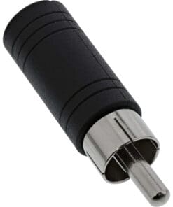 InLine® Audio Adapter, Cinch Stecker auf 3,5mm Klinke Buchse, Mono, schwarz