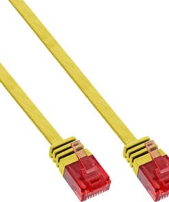 InLine® Patchkabel flach, U/UTP, Cat.6, gelb, 7m, gelb