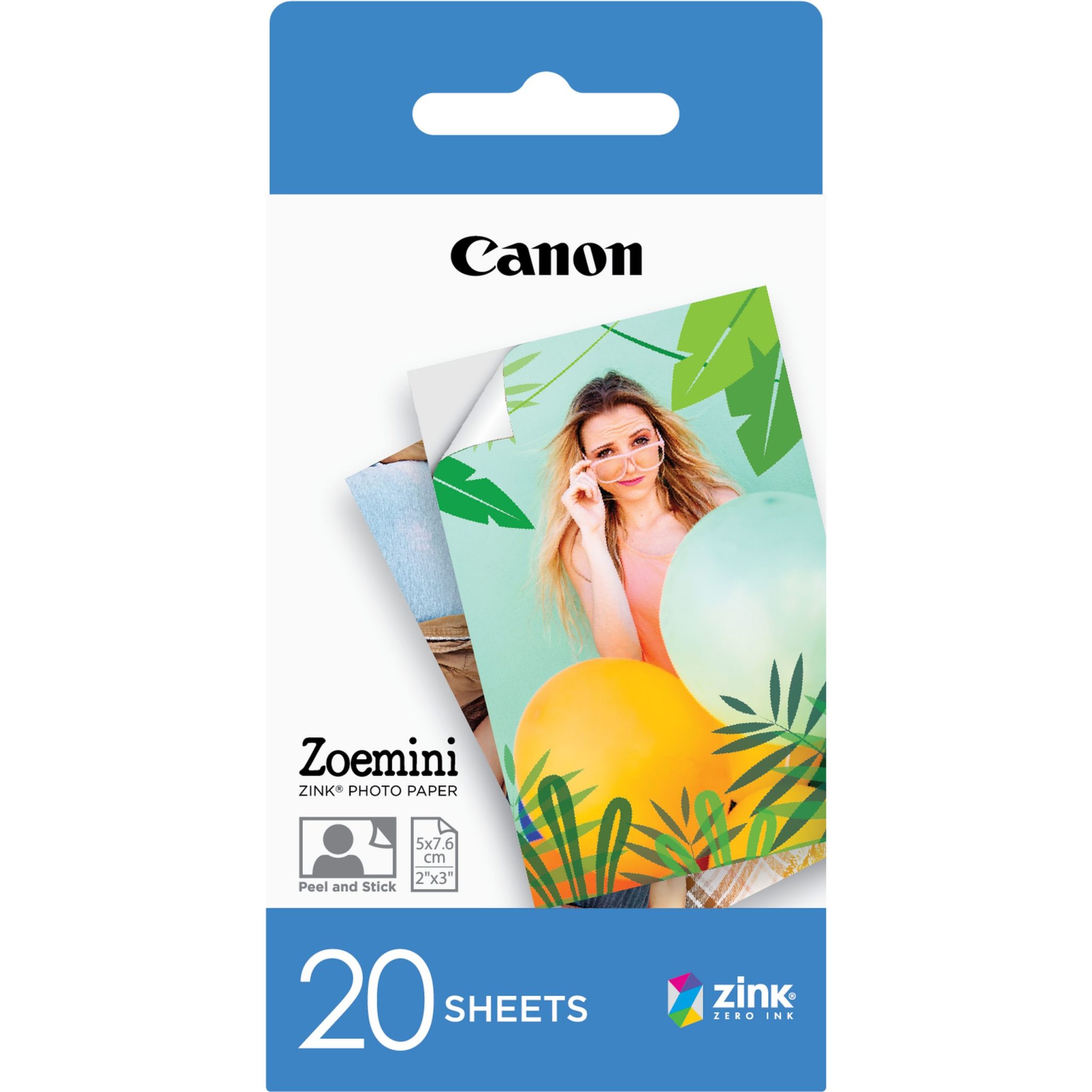 Canon ZINK Fotopapier selbstklebend 20 Blatt (5x7,5cm) Canon Toner C-EXV49 in Schwarz mit einer Reichweite von bis zu 36.000 Seiten