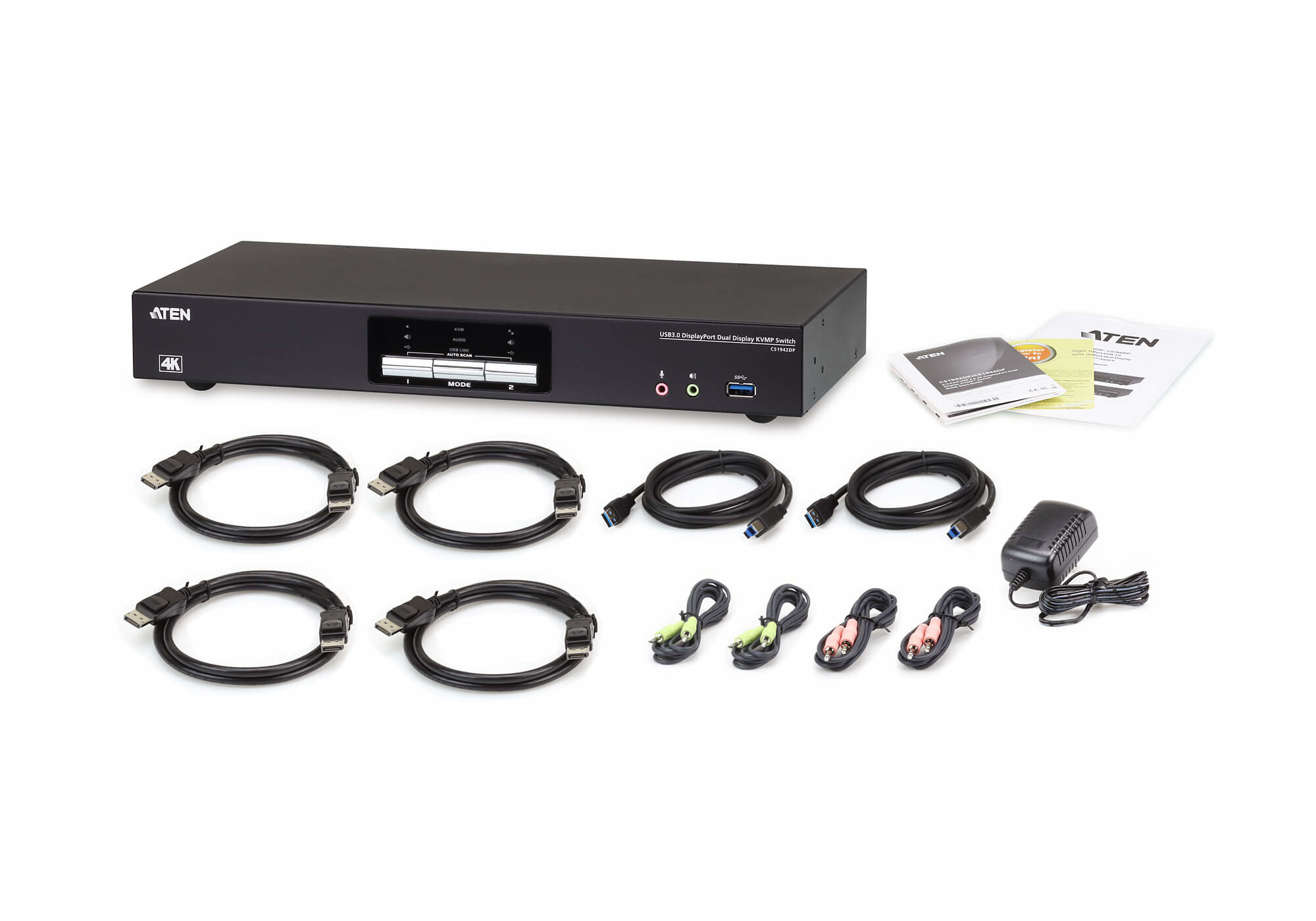 ATEN CS1942DP KVMP-Switch 2-fach, DisplayPort für 2 Displays 4K, USB 3.0, Audio ATEN CS1942DP KVMP-Switch 2-fach, DisplayPort für 2 Displays 4K, USB 3.0, Audio – Bild 5