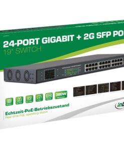 PoE+ Gigabit Netzwerk Switch 24 Port1GBit/s2xSFP19" (Winkel enthalten) PoE+ Gigabit Netzwerk Switch 24 Port1GBit/s2xSFP19" (Winkel enthalten) – Bild 6