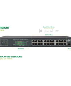 PoE+ Gigabit Netzwerk Switch 24 Port1GBit/s2xSFP19" (Winkel enthalten) PoE+ Gigabit Netzwerk Switch 24 Port1GBit/s2xSFP19" (Winkel enthalten) – Bild 5