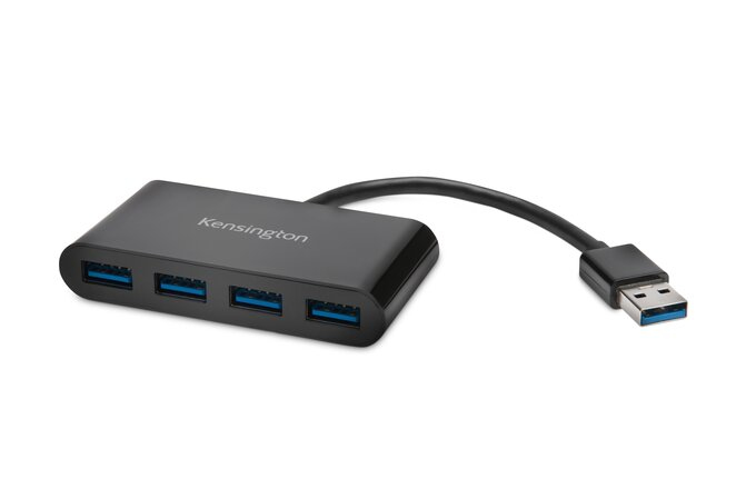 Kensington UH4000 4 Port Hub, USB 3.0 – schwarz Kensington UH4000 4 Port Hub, USB 3.0 – schwarz