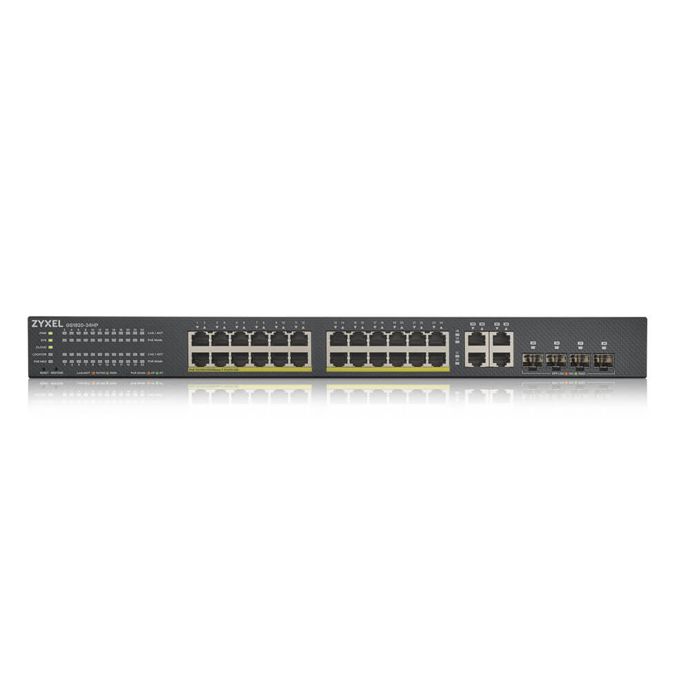 ZyXEL GS1920-24HPv2 28-Port Smart mgd Gigabit Switch 24x PoE+ ZyXEL GS1920-24HPv2 28-Port Smart mgd Gigabit Switch 24x PoE+ – Bild 2