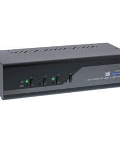 InLine® KVM Desktop Switch, 4-fach, Dual Monitor, Displayport 1.2 + HDMI 2.0, 4K, USB 3.0, Audio