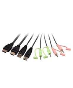 Alternative view of ATEN CS22H KVM-Switch 2-fach, HDMI 4K, USB, Audio, integrierte Kabel
