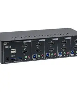 Alternative view of InLine® KVM Desktop Switch, 4-fach, Dual Monitor, HDMI 2.0, 4K, USB 3.0, Audio