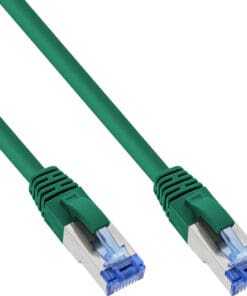 Patchkabel, S/FTP (PiMf), Cat.6A, 500MHz, halogenfrei, Kupfer, grün, 20m, grün
