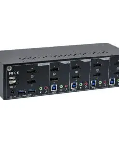 Alternative view of InLine® KVM Desktop Switch, 4-fach, Dual-Monitor DisplayPort 1.2, 4K, USB 3.0, Audio