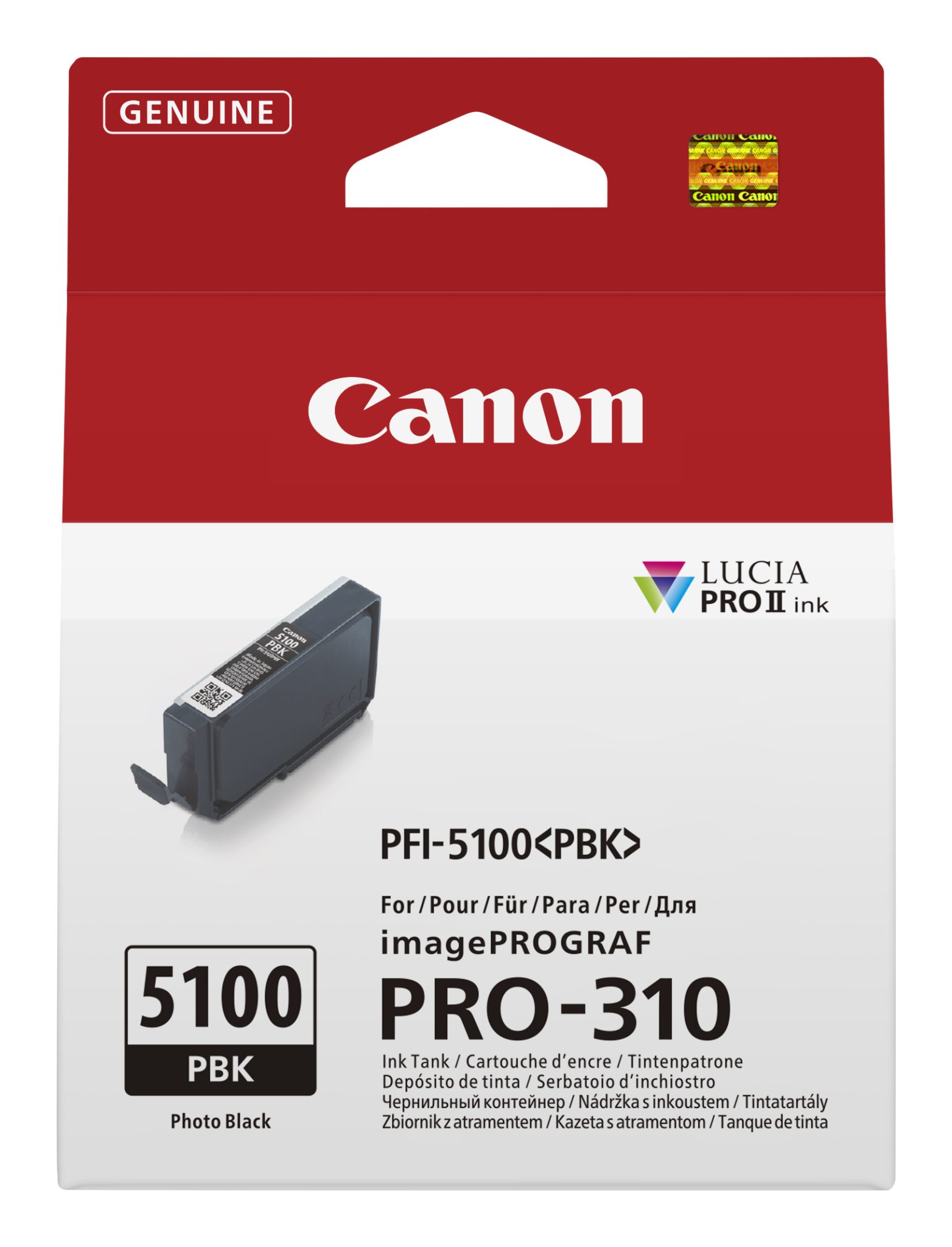 CANON PFI5100PBK IPF Tinte photo Schwarz 14ml CANON PFI5100PBK IPF Tinte photo Schwarz 14ml
