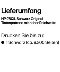 HP 970XL Schwarz Original Druckerpatrone – Bild 3