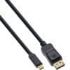 InLine® USB Display Kabel, USB Typ-C Stecker zu DisplayPort Stecker (DP Alt Mode), 4K2K, schwarz, 7,5m InLine® Patchkabel, U/UTP, Cat.6A, halogenfrei, AWG23 Kupfer, schwarz, 40m