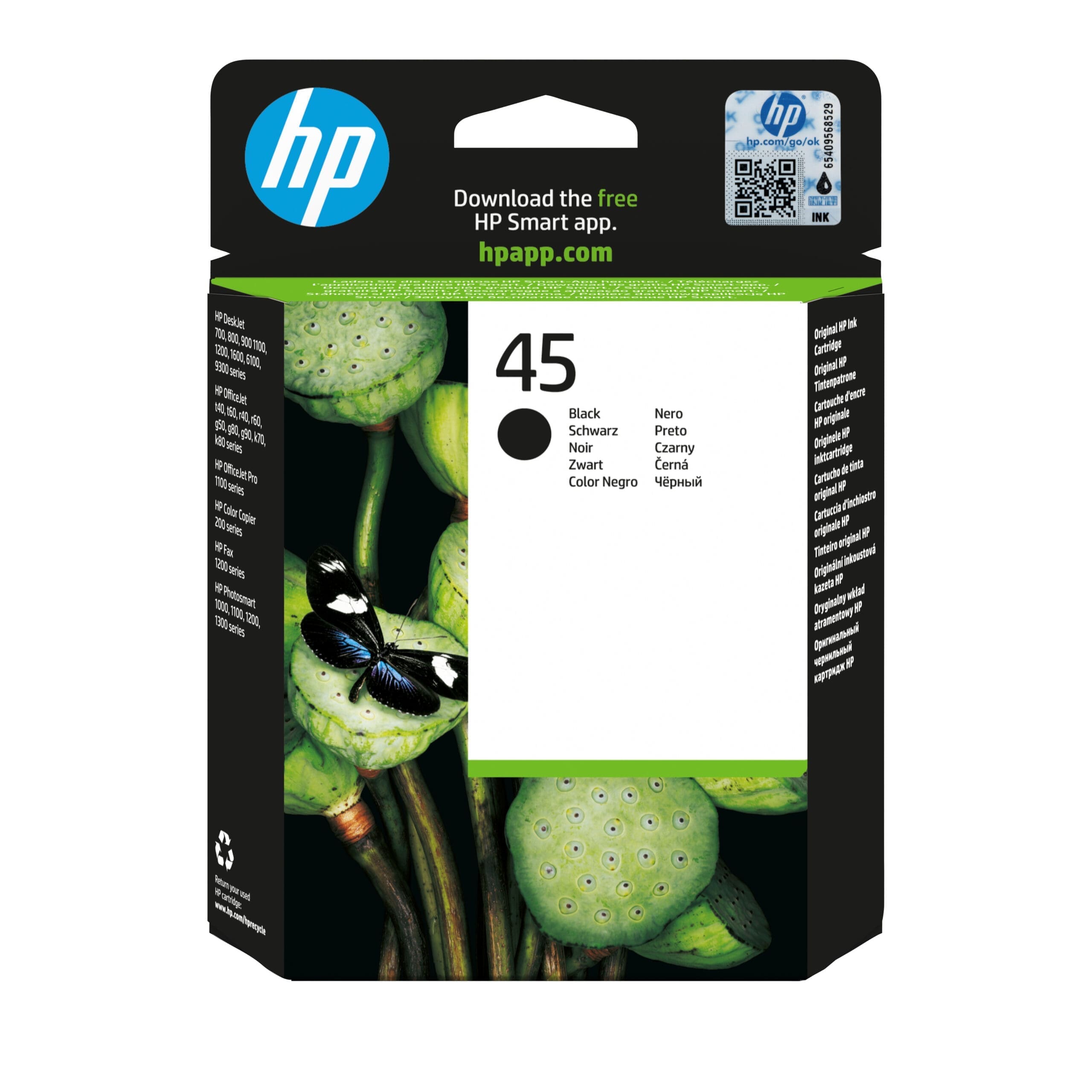 HP 45 Schwarz Original Druckerpatrone groß HP 45 Schwarz Original Druckerpatrone groß