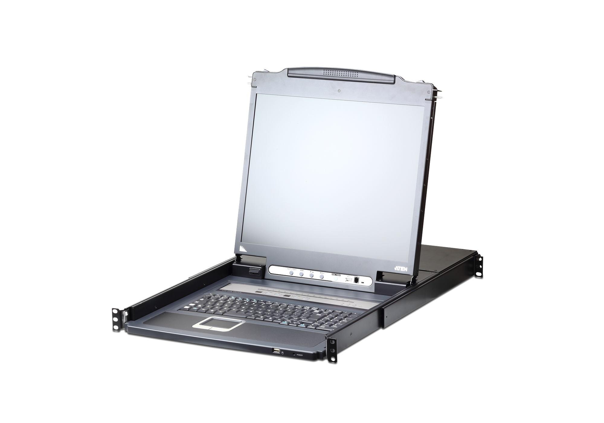 CL5716IM 16-port KVM over IP Switch Slideaway-Konsole mit 17"-Display, USB, PS/2, VGA, DE-Layout CL5716IM 16-port KVM over IP Switch Slideaway-Konsole mit 17"-Display, USB, PS/2, VGA, DE-Layout