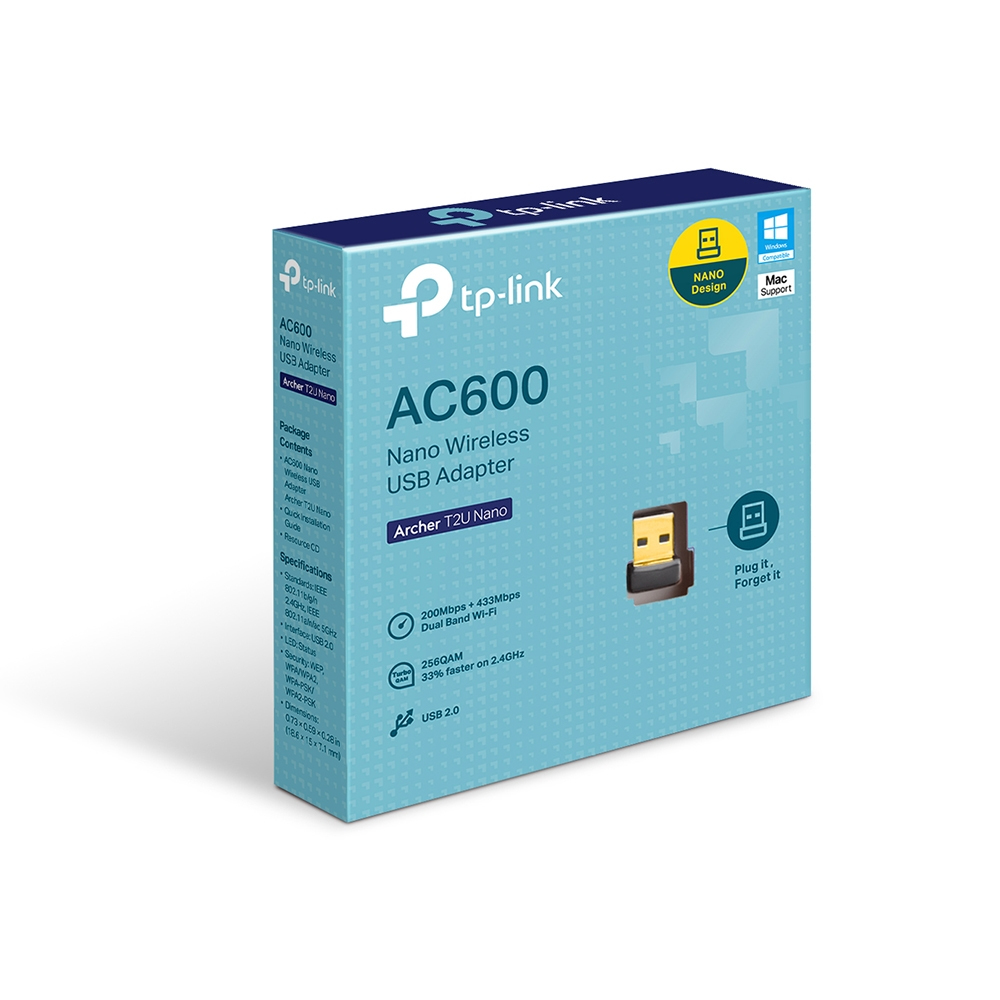 TP-Link Archer T2U Nano AC600 WLAN USB Stick (433 MBit/s) TP-Link Archer T2U Nano AC600 WLAN USB Stick (433 MBit/s) – Bild 4
