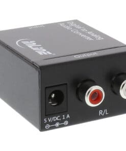 InLine® Audio-Konverter Digital zu Analog, Eingang Toslink oder Cinch, Ausgang 2x Cinch Stereo