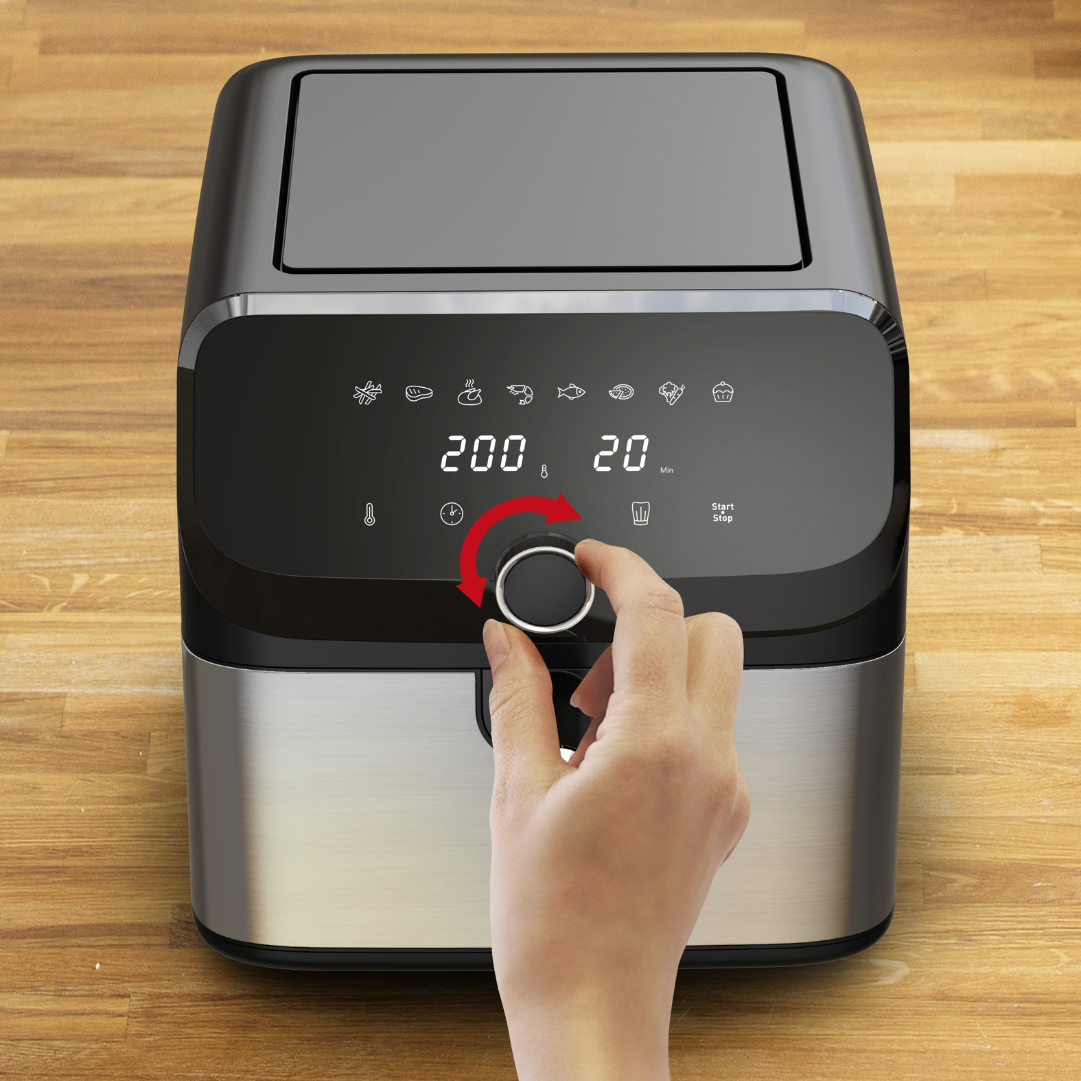 Tefal Easy Fry Mega Heißluftfritteuse, 7,5l, EY855D Tefal Easy Fry Mega Heißluftfritteuse, 7,5l, EY855D – Bild 6