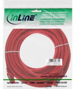 Alternative view of InLine® Patchkabel, S/FTP (PiMf), Cat.6, 250MHz, PVC, CCA, rot, 10m, rot