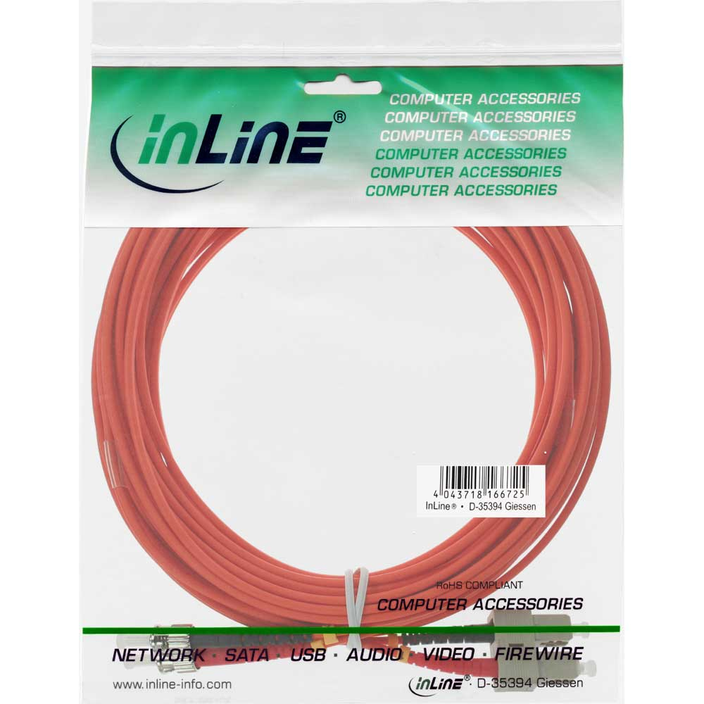 InLine® LWL Duplex Kabel, SC/ST, 50/125µm, OM2, 15m, orange InLine® LWL Duplex Kabel, SC/ST, 50/125µm, OM2, 15m, orange – Bild 2