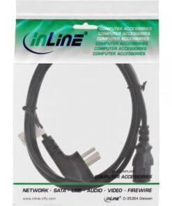 Alternative view of InLine® Netzkabel, Netzstecker Israel auf Kaltgerätestecker C13, 1,8m, schwarz