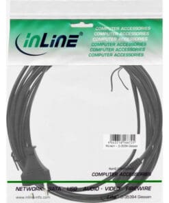 Alternative view of InLine® Netzkabel, Netzstecker auf Euro 8 C7 Stecker, 5m, schwarz