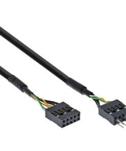 InLine® Audiokabel Verlängerung intern, für HD audio und AC97, 40cm, schwarz