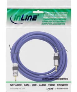 Alternative view of InLine® Klinken-Kabel PREMIUM, 3,5mm Stecker / Stecker, 20m, blau