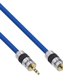 InLine® Klinken-Kabel PREMIUM, 3,5mm Stecker / Stecker, 20m, blau