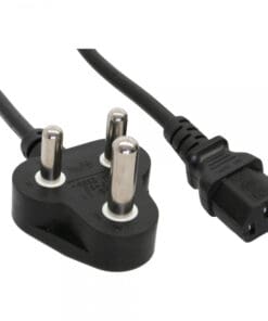InLine® Netzkabel, Netzstecker Südafrika 5A Typ D auf Kaltgerätestecker C13, 1,8m, schwarz