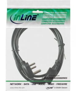 Alternative view of InLine® Netzkabel, Netzstecker Südafrika 5A Typ D auf Kaltgerätestecker C13, 1,8m, schwarz