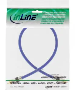 Alternative view of InLine® Cinch Kabel VIDEO & digital AUDIO, PREMIUM, vergoldete 1x Cinch Stecker / 2m, blau