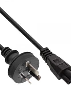 InLine® Netzkabel für Notebook, Argentinien/Australien, 3pol Kupplung, 2m, schwarz