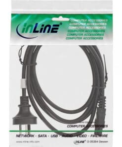 Alternative view of InLine® Netzkabel für Notebook, Argentinien/Australien, 3pol Kupplung, 2m, schwarz