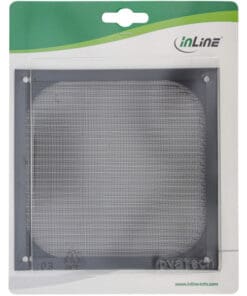 InLine® Lüftergitter, Aluminium Filter, 140x140mm, schwarz, schwarz