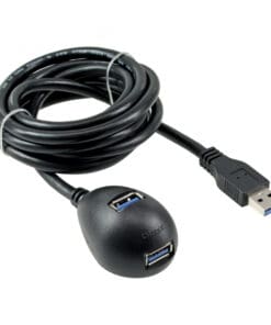 InLine® USB 3.0 Verlängerung, A Stecker / Buchse, schwarz, mit Standfuß, 2m, schwarz