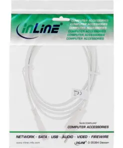 Alternative view of InLine® Netzkabel, Netzstecker auf Euro 8 C7 Stecker, weiß, 1,5m, weiß