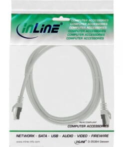 Alternative view of InLine® Patchkabel, SF/UTP, Cat.5e, weiß, 0,3m, weiß