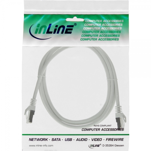 InLine® Patchkabel, SF/UTP, Cat.5e, weiß, 0,3m, weiß InLine® Patchkabel, SF/UTP, Cat.5e, weiß, 0,3m, weiß – Bild 2