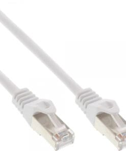 InLine® Patchkabel, SF/UTP, Cat.5e, weiß, 0,3m, weiß