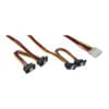 InLine® Strom Y-Kabel intern, 1x 13,34cm (5,25") an 4x 15pol SATA gewinkelt mit Lasche, 40+55cm