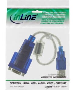 InLine® USB zu Seriell Adapterkabel Premium, Stecker A an 9pol Sub D Stecker, transparent InLine® USB zu Seriell Adapterkabel Premium, Stecker A an 9pol Sub D Stecker, transparent – Bild 2