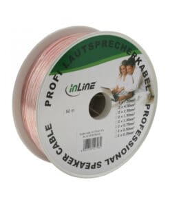 InLine® Lautsprecherkabel, 2x 0,75mm², CCA, transparent, 50m, transparent