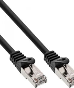 InLine® Patchkabel, F/UTP, Cat.5e, schwarz, 3m, schwarz