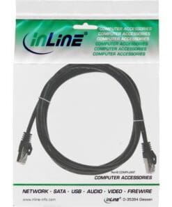 Alternative view of InLine® Patchkabel, F/UTP, Cat.5e, schwarz, 3m, schwarz