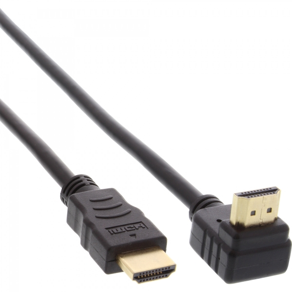 InLine® HDMI Kabel, gewinkelt, HDMI-High Speed mit Ethernet, Stecker / verg. Kontakte, 7,5m InLine® HDMI Kabel, gewinkelt, HDMI-High Speed mit Ethernet, Stecker / verg. Kontakte, 7,5m