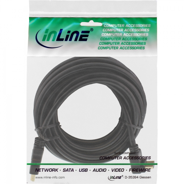 InLine® HDMI Kabel, gewinkelt, HDMI-High Speed mit Ethernet, Stecker / verg. Kontakte, 7,5m InLine® HDMI Kabel, gewinkelt, HDMI-High Speed mit Ethernet, Stecker / verg. Kontakte, 7,5m – Bild 2